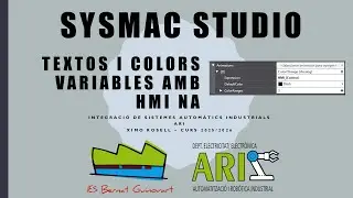SYSMAC STUDIO. OMRON. HMI NA5. Textos i colors variables amb HMI NA.