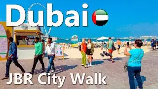 Dubai JBR Downtown Hot Summer Day Walking Tour 2023 4K🇦🇪