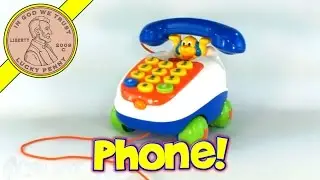 VTech Little Smart Pull n' Play, говорящий телефон с кнопкой на колесиках