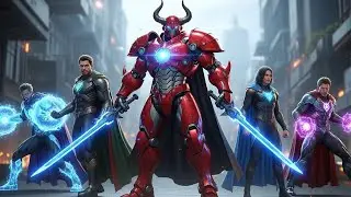 Robots up with a superhero squad to save the city from a monster attack.