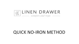 Quick no iron method for your cotton bedding