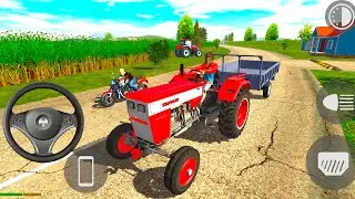 🚜 Powerful Tractor Realistic Village Farming Drive | Indian Car Map | Simulator Game 3D