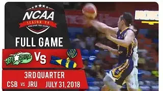 NCAA 94 MB: CSB vs. JRU | Full Game | 3rd Quarter | July 31, 2018