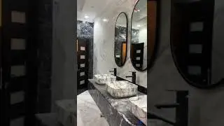 Black and white washbasin design