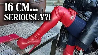 16 cm Heels on the Street… Is This Even Wearable?! 🔥