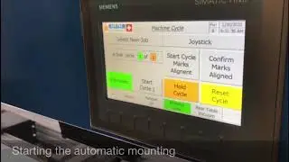 The automatic mounting of a plate for the continuous printing