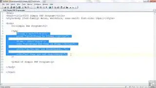 Web Design with PHP And MySQL 0103.Simple PHP Program free SEO tools : - 