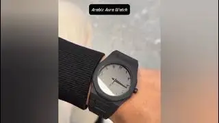 Arabic Aura Luxury Matte Black Watch for Men & Women  Premium Quality, Butterfly Clasp, Stylish 2025
