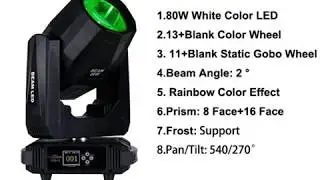 GBR Lighting 80W LED Beam Moving Head Light