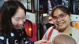 Baby first meet grand parents| Reaction| Baby face reveal 