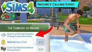 How To Soak in a Hot Tub Using the Flowing Fronds Swimwear (Week 2 - Nature's Event) - The Sims 4