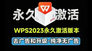 WPS2023专业增强永久激活版，内置永久序列码，内置VBA去除广告和升级