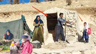 Trying to survive in winter; a relaxing day with a nomadic family