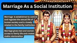 Marriage as a Social Institution