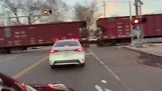 Simple train passing through simple crossings ￼but in real life