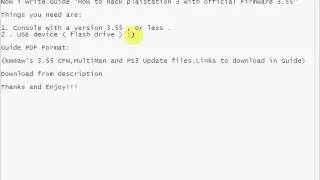 Comment pirater Playstation 3 avec le firmware officiel 3.55