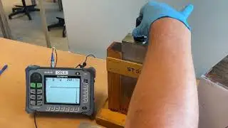 Mode Conversion Ultrasonic Inspection with Triangular Block