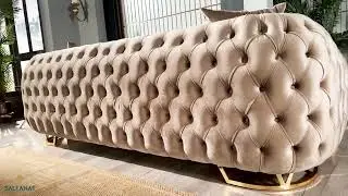 Diamond Sofa Set | Beige | Saltanat Mobilya