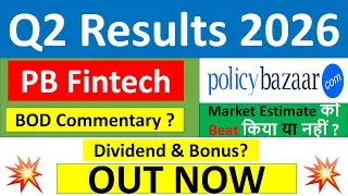 PB Fintech Q2 results 2026 | policybazaar results today | PB Fintech Share News | policybazaar Share