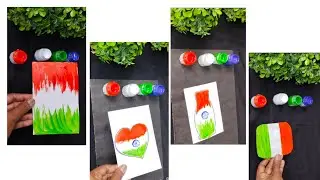 How to make a beautiful indian flag | republic day special flag paintings craft ideas 