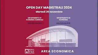 Open Day Magistrali Dipartimento di Economia Aziendale  - 26 novembre 2024