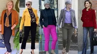 Natural older women over 50/60/65/ New Trends outfit fashion for women /spring /winter Fashion 2026 