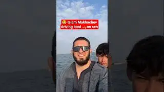 Islam Makhachev driving boat 🛶 on the sea  #champion #islammakhachev #dagestan #mma #ufc #ufcfighter
