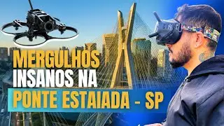 DRONE FPV NA PONTE ESTAIADA - SP Pura adrenalina Dives insanos!  Pavo20 Dji o3
