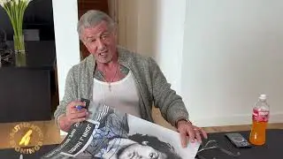 Sylvester Stallone Talking About & Autographing The RAMBO Mugshot Photo For AuthenticSigningsInc.com