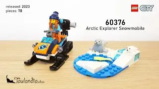 LEGO City Arctic 60376: Arctic Explorer Snowmobile (2023) - Unboxing and speed building