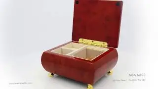 Astonishing Hi Gloss Wood Tone Petite Music Box playing Castle in the Sky - MBA-MB03
