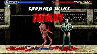 Mugen MK Project Jogando com a Saphira Fatalilityes
