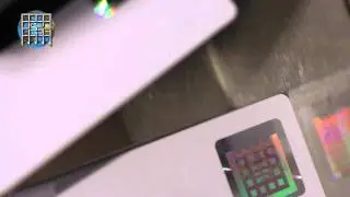 MicroPOISE&trade; Auto-Card Feeder PRO adding a security hologram to plastic cards