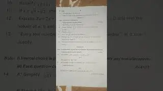9th class SA1 maths question paper 1 2022 Ts HYDERABAD
