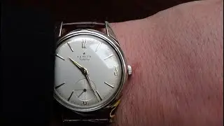 Vintage watch Zenith Sporto 1958r. Alligator strap  Beautiful and perfectly preserved clocks