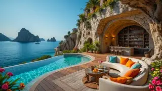 Autumn Oceanfront Terrace Caf&eacute; Jazz - Ocean Calm & Light Bossa Nova Jazz for a Cozy Fall Hideaway🎬