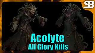 Doom The Dark Ages - Acolyte Mini Boss All Glory Kill Animations + Slo Mo
