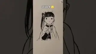 How to draw Kanao Tsuyuri in different level(KNY) #ytshorts #animeeart #kanao #drawing #artdrawing
