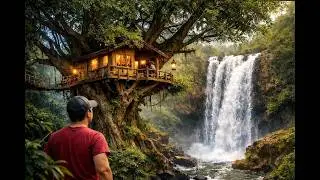 From Tree to Dream Home &mdash; Building a Tree House Over a Waterfall