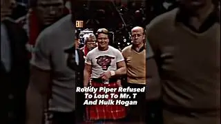 Roddy Piper Refused To Lose To Mr. T And Hulk Hogan #wwe #viral #fyp