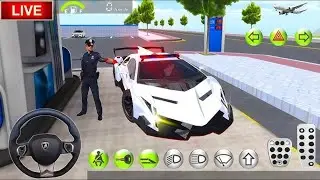 3D Driving Class Simulation -- Funny Police Officer Refuel His Super Car Gas Crazy Driving Gameplay