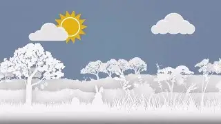 Easter Animated Paper Art Background Stock Motion Graphics