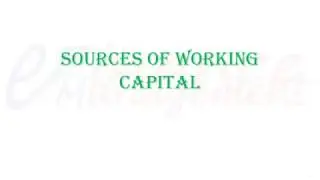Sources of Working Capital