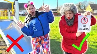 Ruby and Bonnie learn the general rules in the playground
