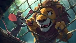 The Lion and the Mouse 🦁🐭 | Moral Story for Kids | Animated Bedtime Story