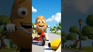 Epic Potato Fail:The Great Brinjal Crash Landing#Potato#Eggplant#3DAnimation#Cartoon#asmr#satisfying