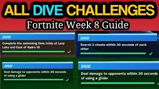 ALL Fortnite Season 11 Week 8 DIVE Challenges Guide | Dive challenges | Fortnite dive challenges