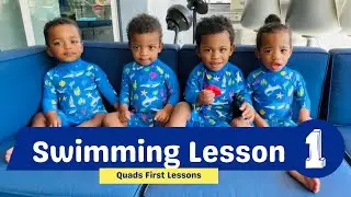 Quadruplets First Swimming Lessons