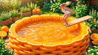 Which Crazy Pool Would you Swim in? 🏊&zwj;♀️🍊 | Most Satisfying & Relaxing AI ASMR