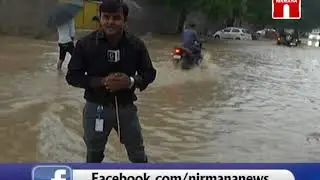 Heavy rain in Ahmedabad, low-lying areas waterlogged | Nirmana News | Gtpl
